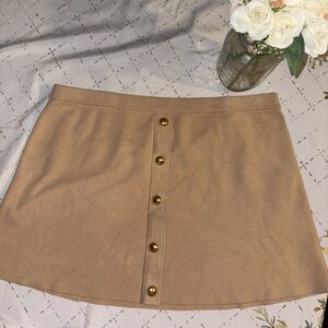 Classy H&M Tan Button Detailed Pencil Skirt